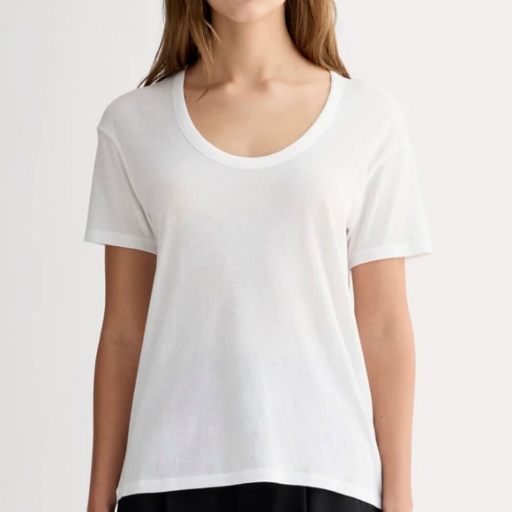 BUNDLE Everlane Air Scoop Neck Tees White